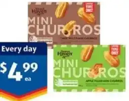 ALDI Sweet haven mini churros 180g offer