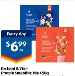 ALDI Orchard & vine protein smoothie mix offer