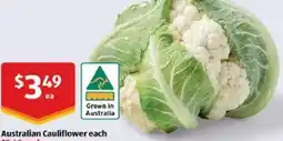 ALDI Australian cauliflower each offer