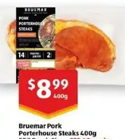 ALDI Bruemar pork porterhouse steaks offer
