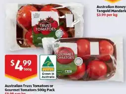 ALDI Australian truss tomatoes or gourmet tomatoes offer