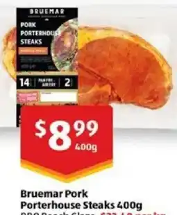 ALDI Bruemar pork porterhouse steaks offer