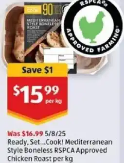 ALDI Ready set cook mediterranean style boneless rspca approved chicken roast offer