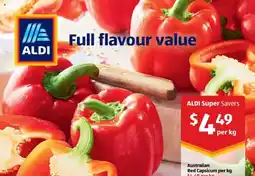 ALDI Australian red capsicum offer