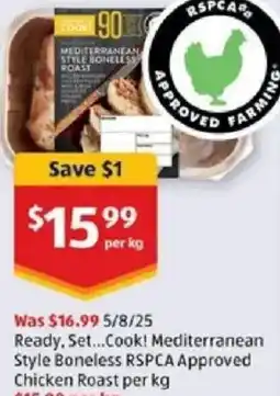ALDI Ready set cook mediterranean style boneless rspca approved chicken roast offer
