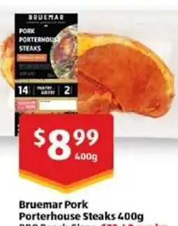ALDI Bruemar pork porterhouse steaks offer