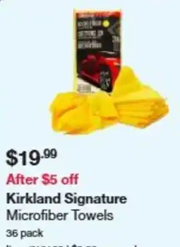 Costco Kirkland signature microfiber towels offer