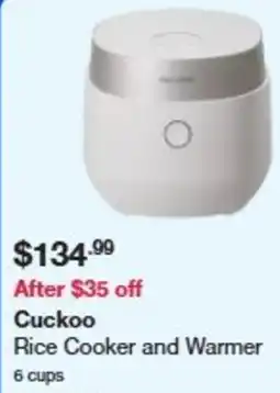 Costco Cuckoo rice cooker and warmer offer