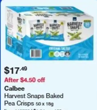 Costco Calbee harvest snaps baked pea crisps offer