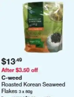 Costco C-weed roasted korean seaweed flakes offer