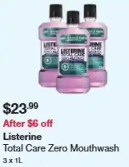 Costco Listerine total care zero mouthwash offer