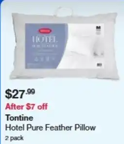 Costco Tontine hotel pure feather pillow offer