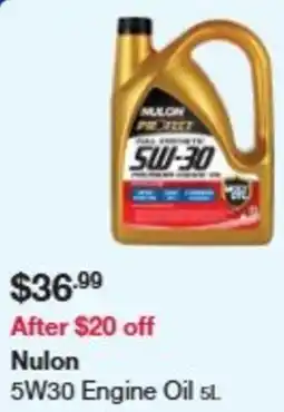 Costco Nulon 5w30 engine oil offer