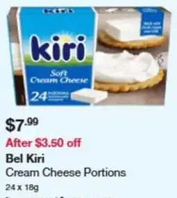 Costco Bel kiri cream cheese portions offer