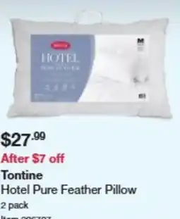 Costco Tontine hotel pure feather pillow offer