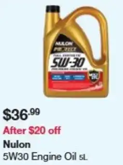 Costco Nulon 5w30 engine oil offer