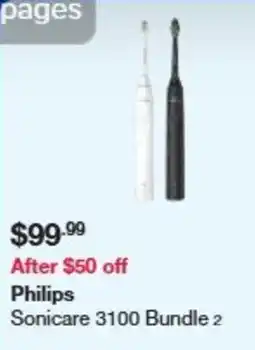 Costco Philips sonicare 3100 bundle 2 offer