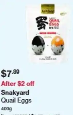 Costco Snakyard quail eggs offer