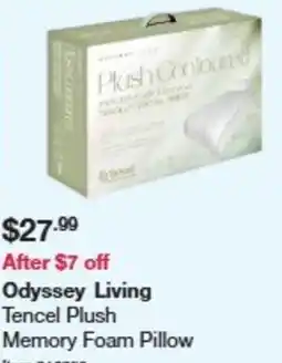 Costco Odyssey living tencel plush memory foam pillow offer