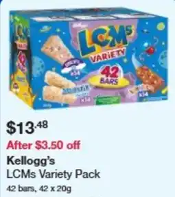 Costco Kellogg's lcms variety pack offer