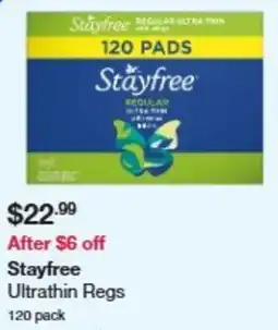 Costco Stayfree ultrathin regs offer