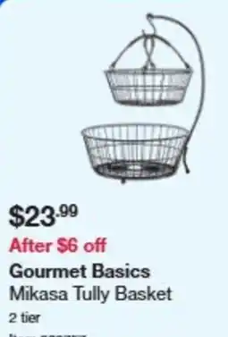 Costco Gourmet basics mikasa tully basket offer