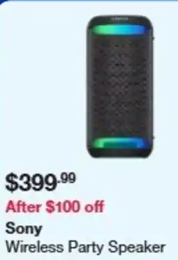 Costco Sony wireless party speaker offer