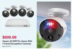 Costco Swann swann 4k nvr pro series with 4 facial recognition cameras offer