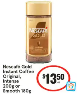 IGA Nescafe Gold Instant Coffee Original, Intense offer