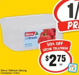 IGA Décor Tellfresh Oblong Container offer