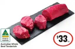 IGA Australian whole beef tenderloin offer
