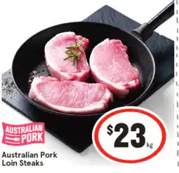 IGA Australian pork loin steaks offer
