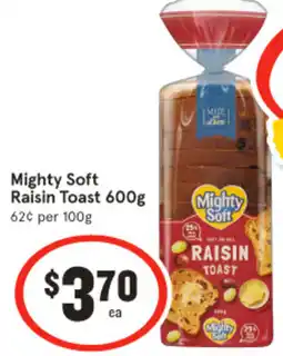 IGA Mighty soft raisin toast offer