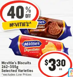 IGA Mcvitie's biscuits offer