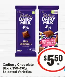 IGA Cadbury chocolate block offer