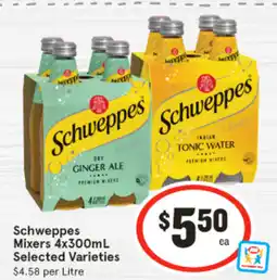 IGA Schweppes mixers offer