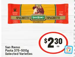 IGA San remo pasta offer