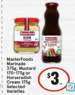 IGA Masterfoods marinade mustard or horseradish cream offer