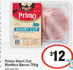 IGA Primo short cut rindless bacon offer