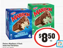 IGA Peters maxibon 4 pack offer