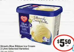 IGA Streets blue ribbon ice cream offer