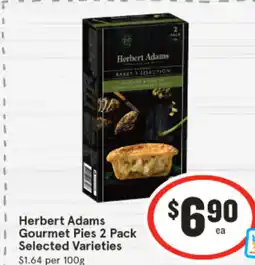 IGA Herbert adams gourmet pies 2 pack offer
