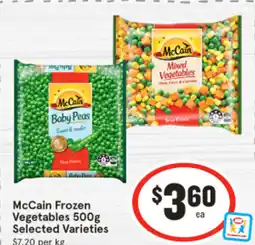 IGA Mccain frozen vegetables offer