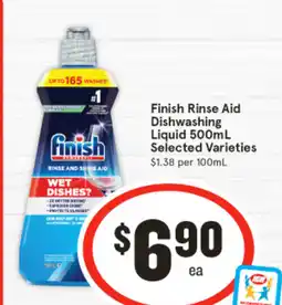IGA Finish rinse aid dishwashing liquid offer