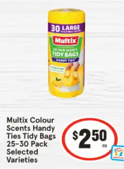 IGA Multix colour scents handy ties tidy bags 25-30 pack offer