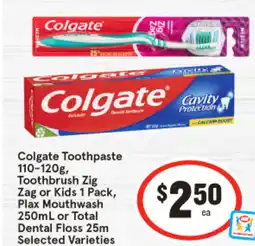 IGA Colgate toothpaste toothbrush zig zag offer