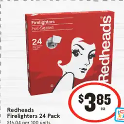 IGA Redheads firelighters offer