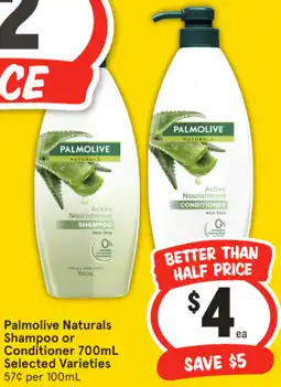 IGA Palmolive Naturals Shampoo o Conditioner Selected Varieties offer