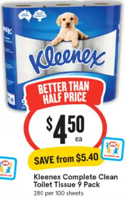 IGA Kleenex Complete Clean Toilet Tissue offer