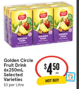 IGA Golden Circle Fruit Drink Selected Varieties offer